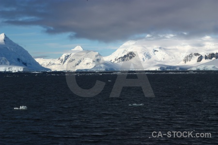 Snow mountain water antarctic peninsula south pole.