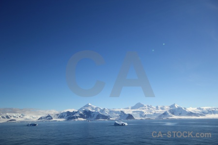 Snowcap adelaide island antarctic peninsula south pole sky.