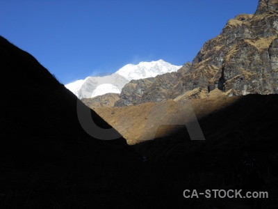 Snowcap mountain modi khola valley trek himalayan.