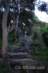 South america altitude path inca trail branch.