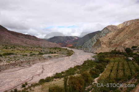 South america cliff argentina rock river bed.