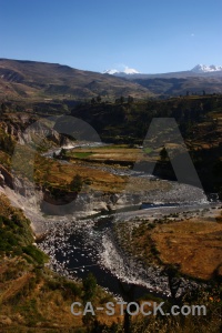 South america colca river valley tree cloud.