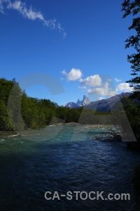 South america el chalten cloud mountain river.