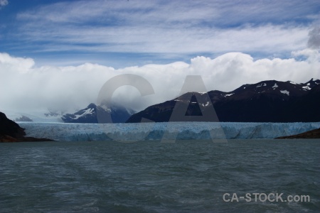 South america lake terminus mountain glacier.