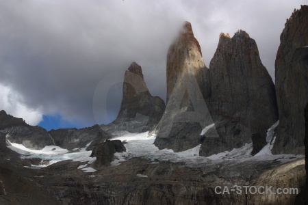 South america landscape trek cliff cloud.