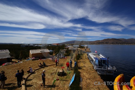 South america mountain puno reed totora.