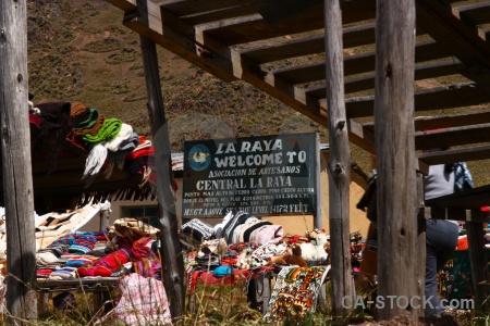 South america peru andes altitude la raya pass.