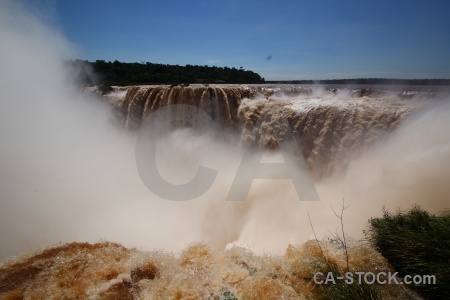 South america river iguassu falls argentina water.