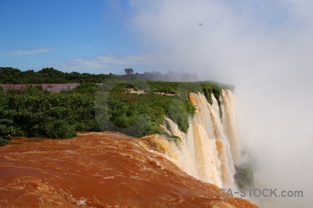 South america river unesco iguazu falls.