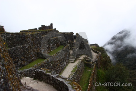 South america ruin altitude cloud stone.