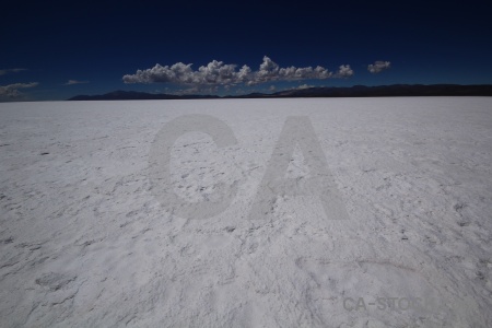 South america salinas grandes cloud altitude landscape.