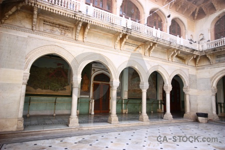 South asia inside museum albert hall archway.