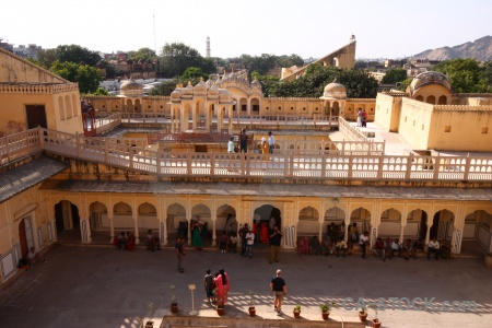 South asia monument building person jaipur.