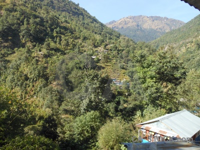 South asia trek sky building himalayan.