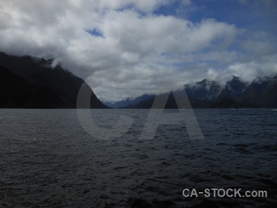 South island fiordland mountain cloud new zealand.