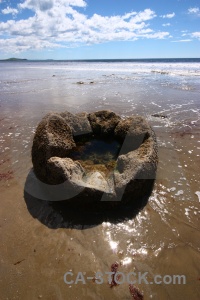 South island sand new zealand moeraki boulders round.