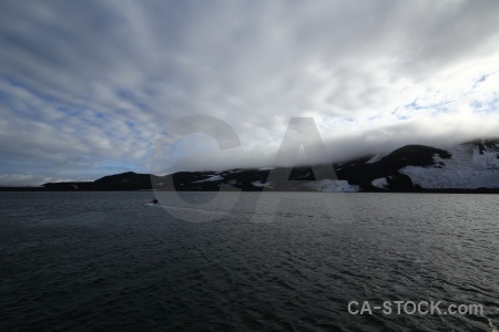 South pole water cloud mountain sea.