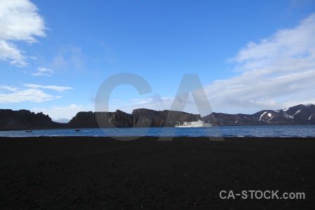 South shetland islands boat antarctica antarctic peninsula deception island.