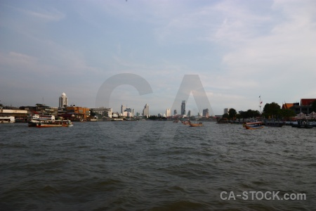 Southeast asia boat sky cloud thailand.