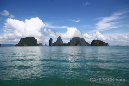 Southeast asia thailand island limestone sea.