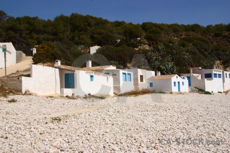 Spain building beach tree white.