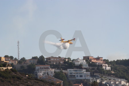 Spain europe javea firefighting montgo fire.