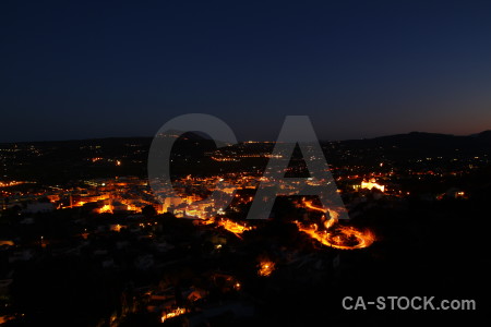 Spain europe javea night light.