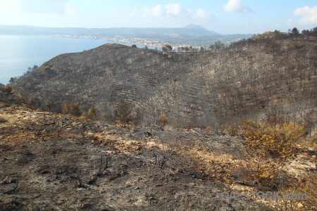 Spain javea ash europe burnt.