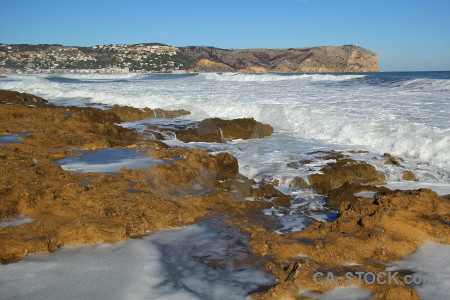 Spain javea sea wave europe.