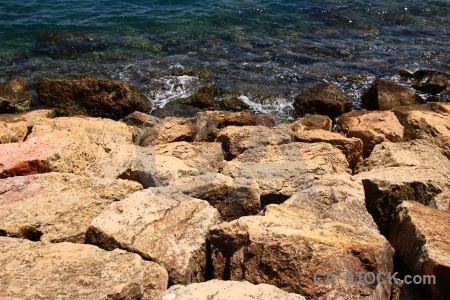 Spain javea water sea rock.