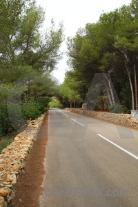 Spain javea white green road.