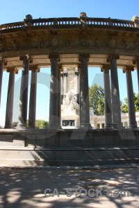 Spain monument madrid sky parque del retiro.