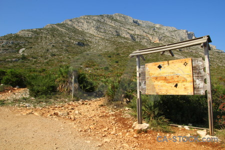 Spain mountain sign europe montgo.