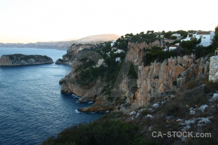 Spain rock europe javea cliff.