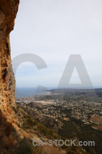 Spain rock javea europe montgo eye climb.