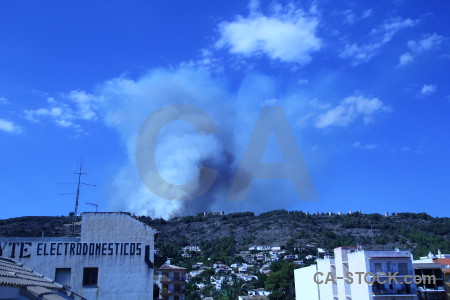 Spain smoke javea montgo fire europe.