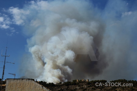 Spain smoke montgo fire europe javea.