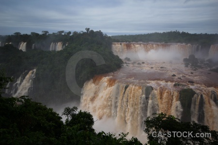 Spray iguassu falls unesco south america river.