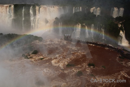 Spray tree brazil waterfall river.