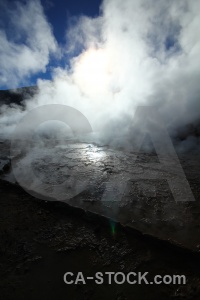 Steam sun atacama desert mountain sky.