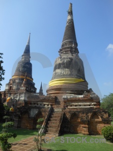 Step brick wat yai chai mongkol buddhist phra chedi chaimongkol.