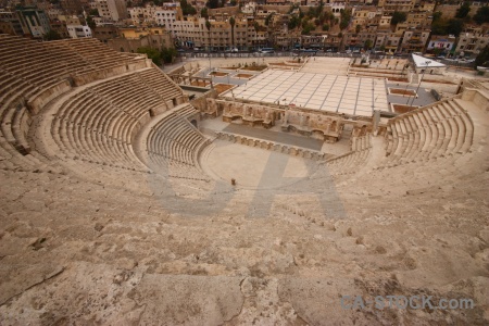 Stone asia archaeological theatre ruin.