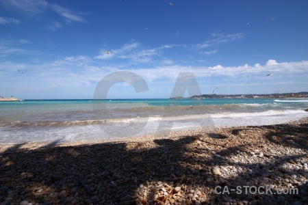 Stone sky spain sea water.