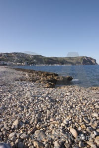 Stone spain javea water beach.