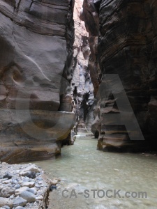 Stone water gorge mujib river.