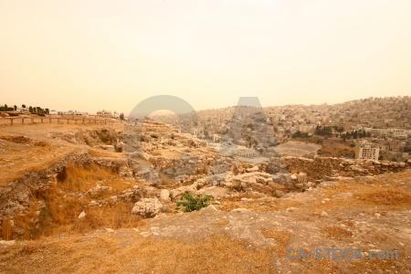 Stone western asia rock citadel archaeological.