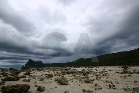 Storm mountain water thailand asia.