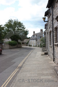 Street white village building.