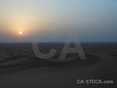 Sunrise sunset western asia sand middle east.