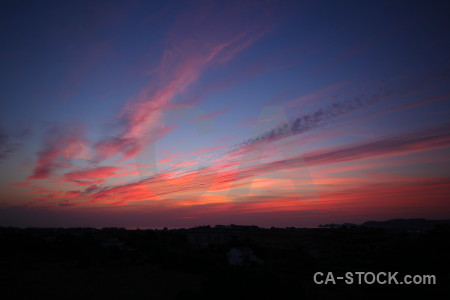 Sunset blue cloud sunrise sky.